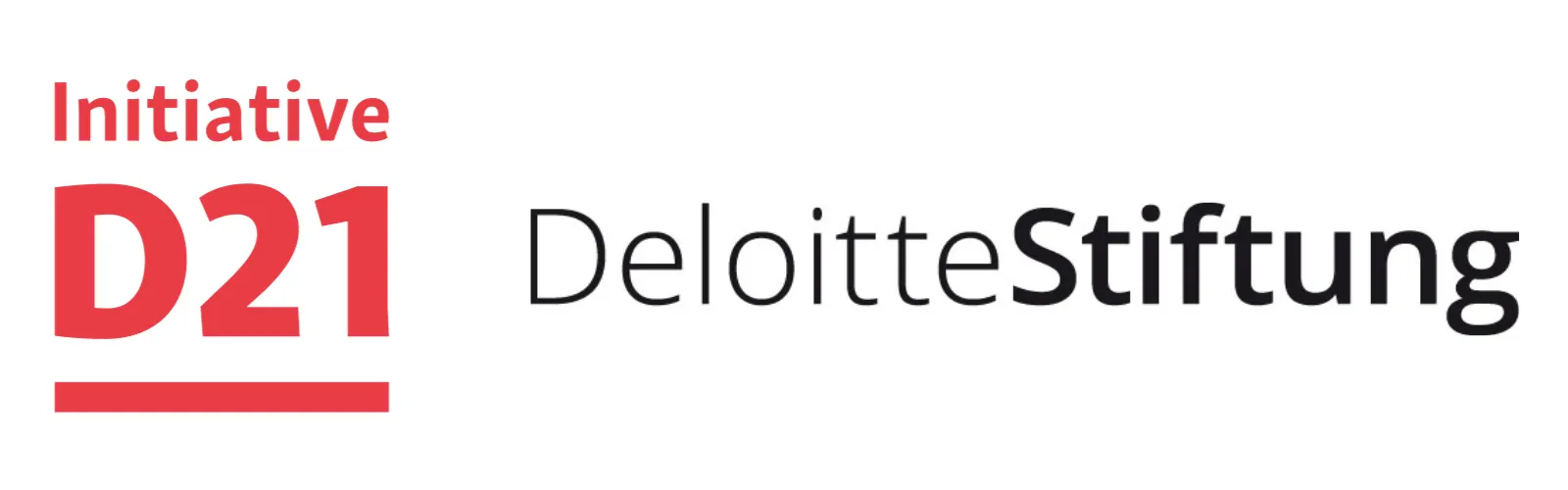 Logo Initiative D21 e.v. und Logo Deloitte Stiftung